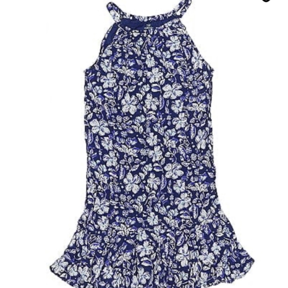Vineyard Vines,, Blue Floral Halter Sundress, Girls Size  XS  (5/6)